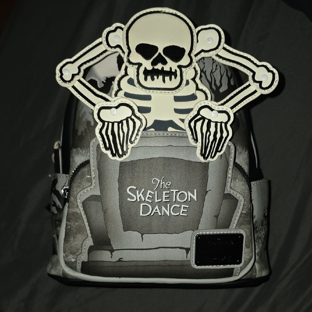 Disney The Skeleton Dance Loungefly Backpack, New With Detached Tags